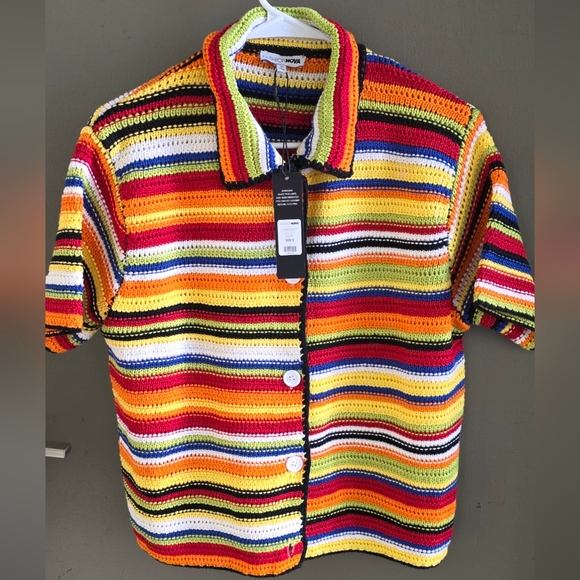 Fashion Nova Other - Women Colorful Crochet Style Shirt
